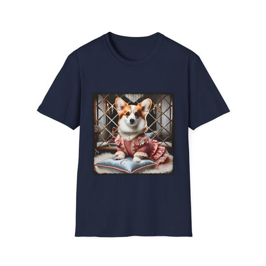 Pembroke Welsh Corgi Glam Goddess design dog lover unisex t-shirt in navy