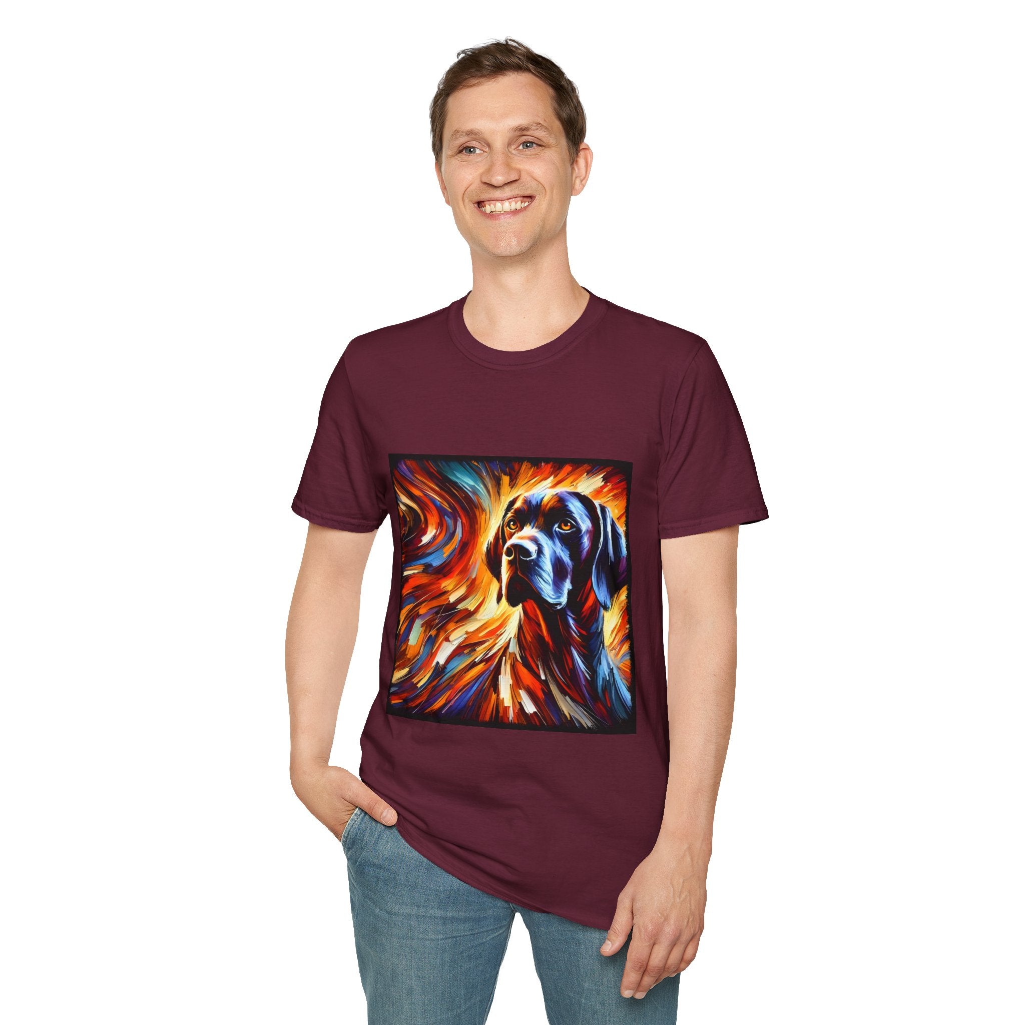 German Shorthaired Pointer Bold Fire Classic | Unisex Dog T-Shirt