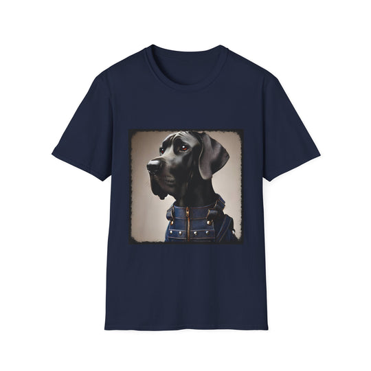 Great Dane Dapper Denim design dog lover unisex t-shirt in navy