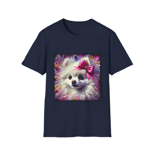 Pomeranian Beautiful Classic design dog lover unisex t-shirt in navy