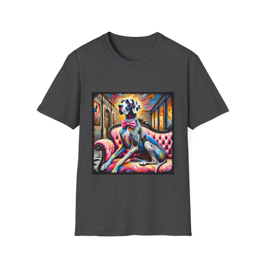 Great Dane Diamond Princess Classic design dog lover unisex t-shirt in dark heather