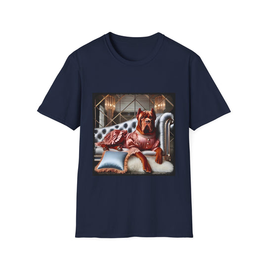 Cane Corso Gilded Paw design dog lover unisex t-shirt in navy