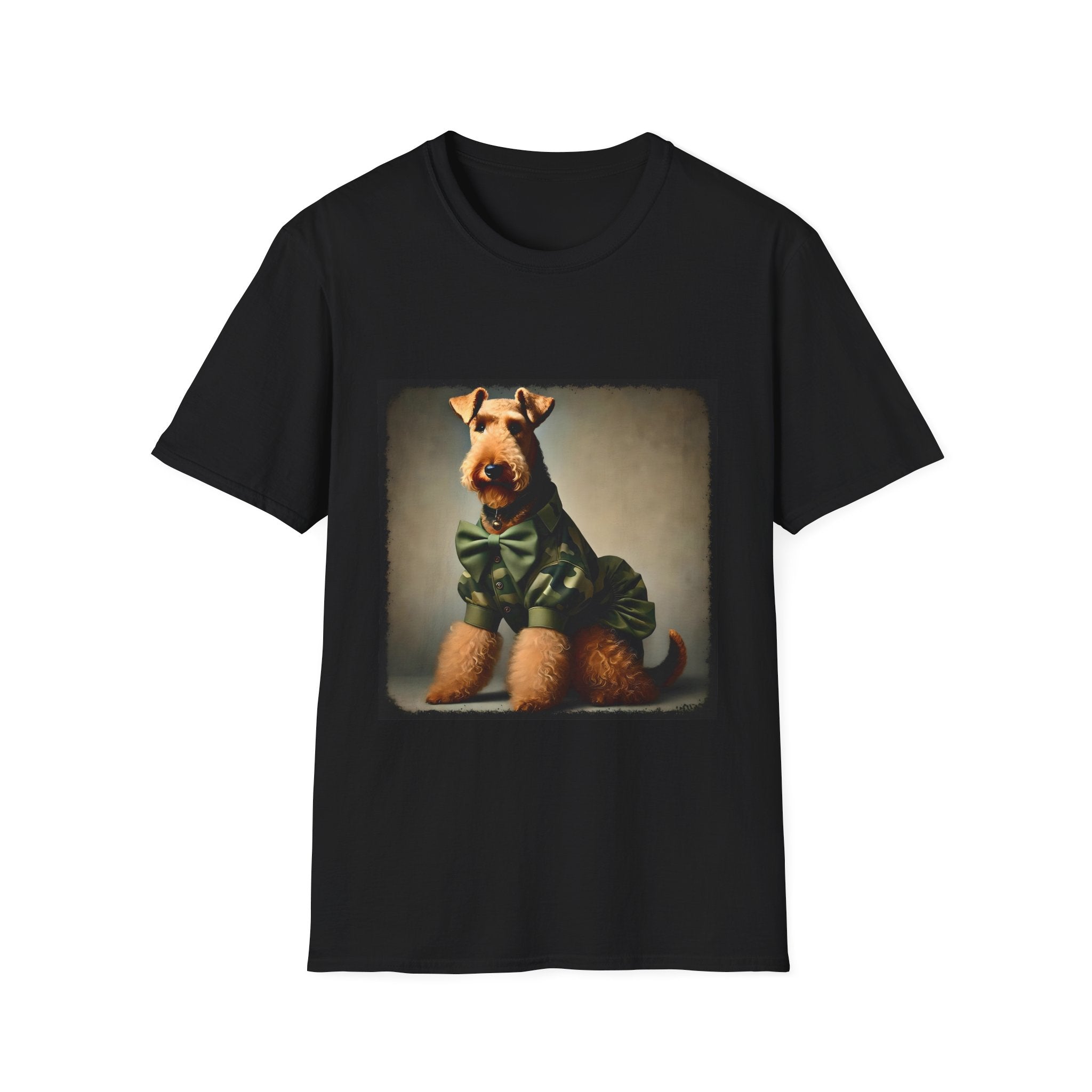 Airedale Terrier Tactical Diva design dog lover unisex t-shirt in black
