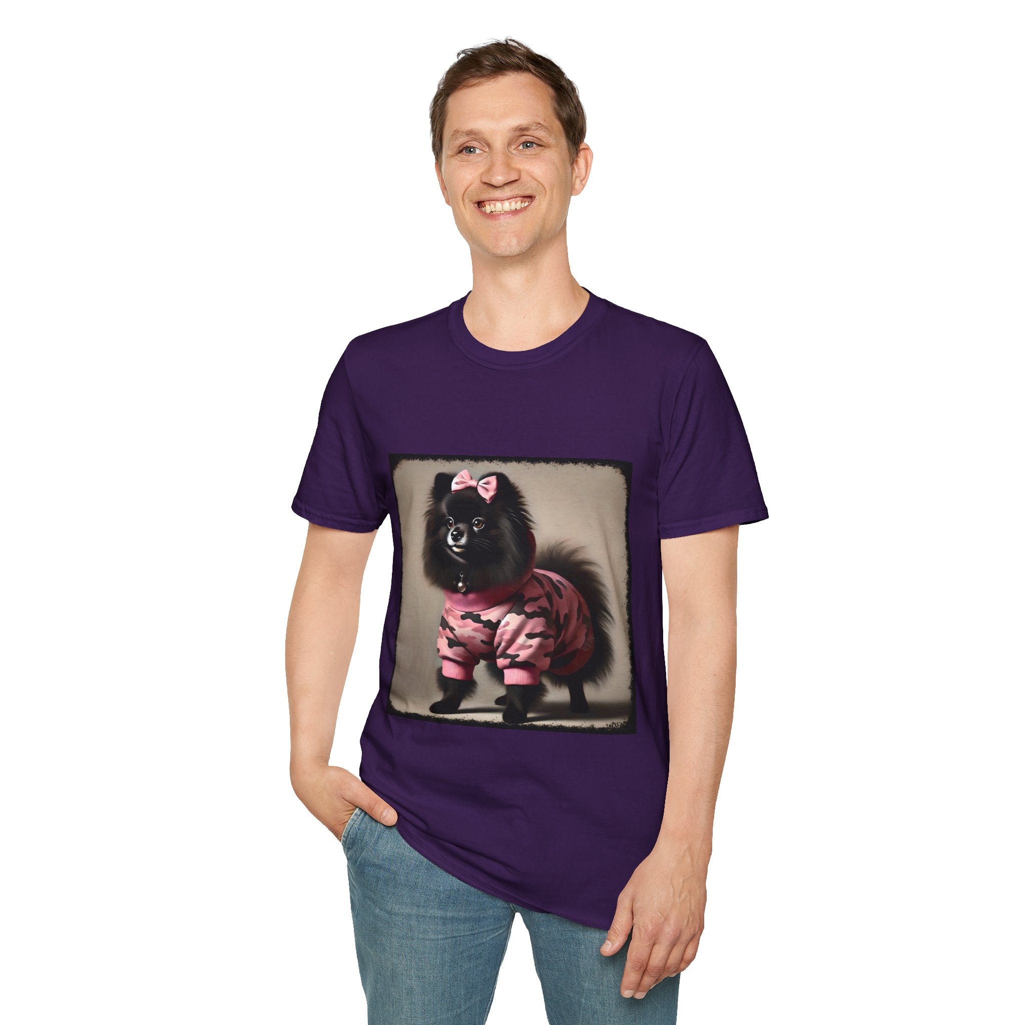 Pomeranian Pink Camo Cutie | Unisex Dog T-Shirt