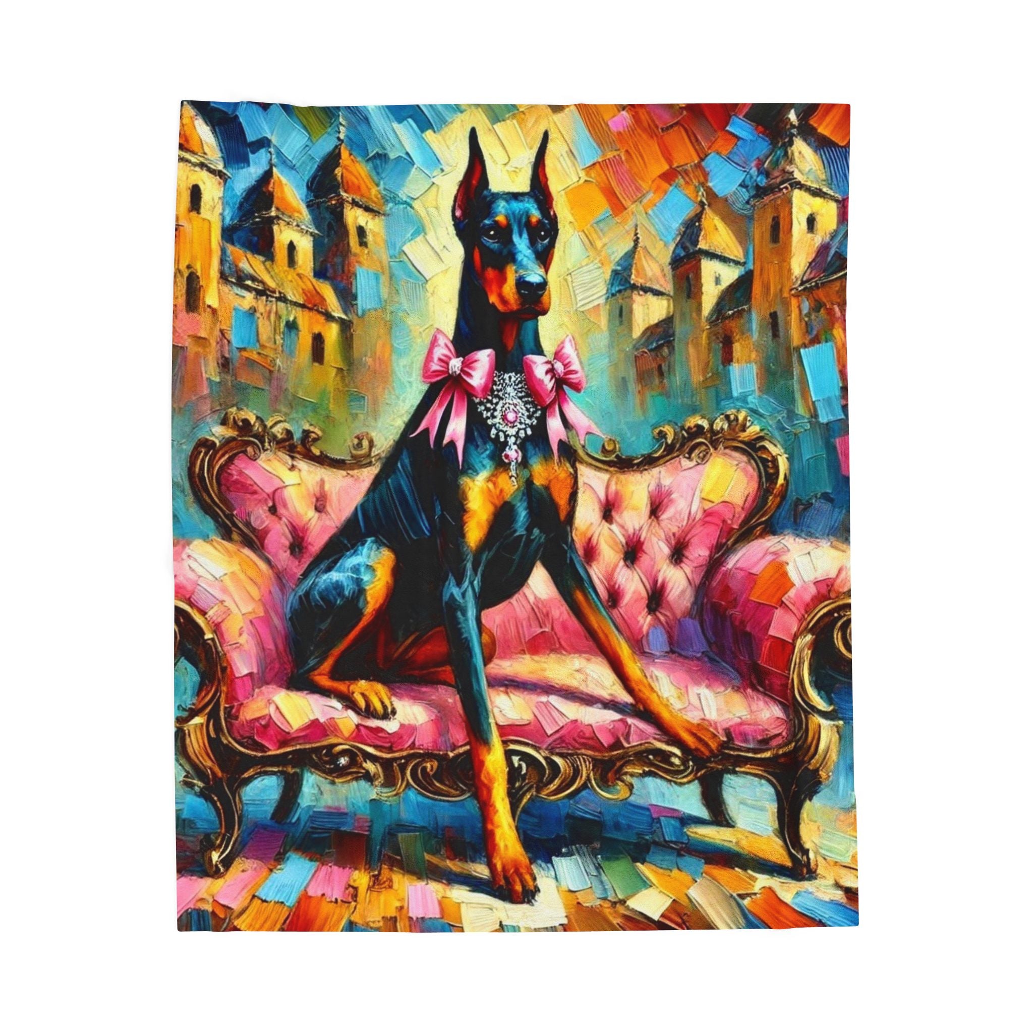 Doberman Pinscher Blanket | Diamond Princess Classic Dog Lover Gift