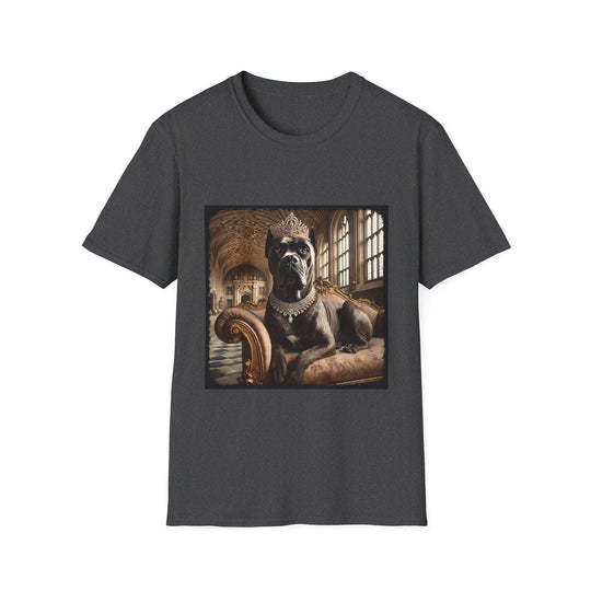 Cane Corso Posh Princess design dog lover unisex t-shirt in dark heather