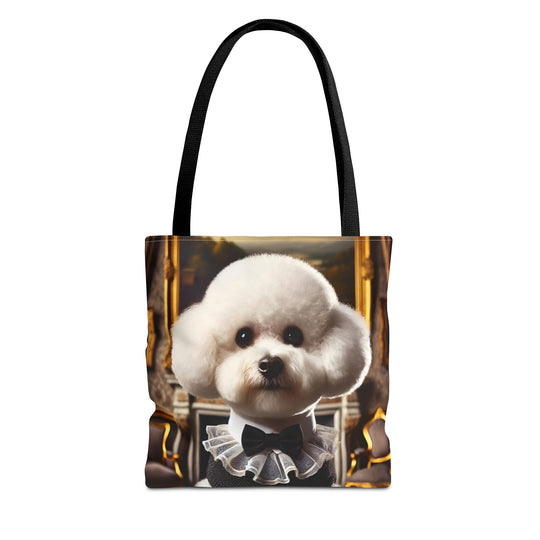 Bichon Frise Tote Bag Luxe Lineage Dog Lover Gift tote bag in black
