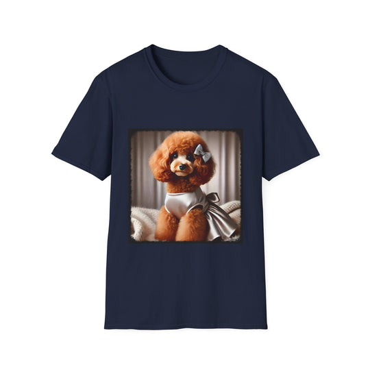 Poodle Sweet Starlet design dog lover unisex t-shirt in navy