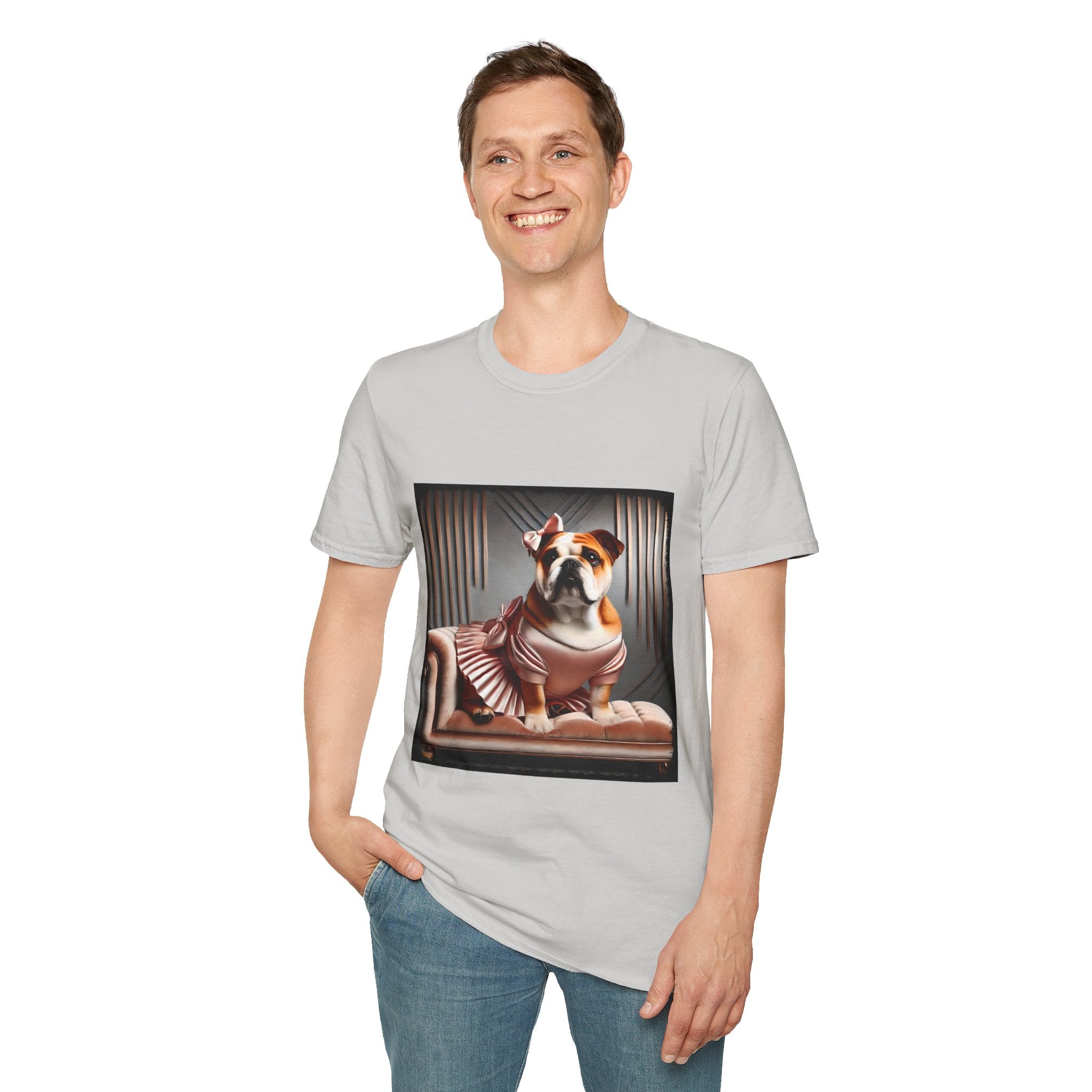 Bulldog Iconic Peach | Unisex Dog T-Shirt