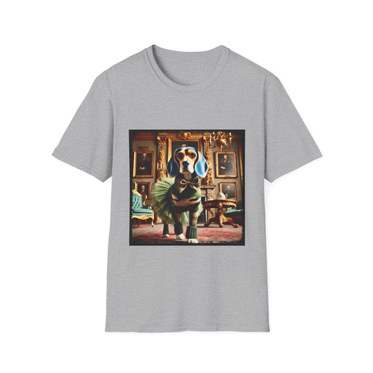 Beagle Blue Icon design dog lover unisex t-shirt in sport grey