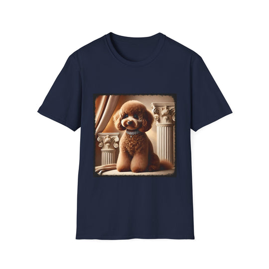 Poodle Diamond Mood design dog lover unisex t-shirt in navy