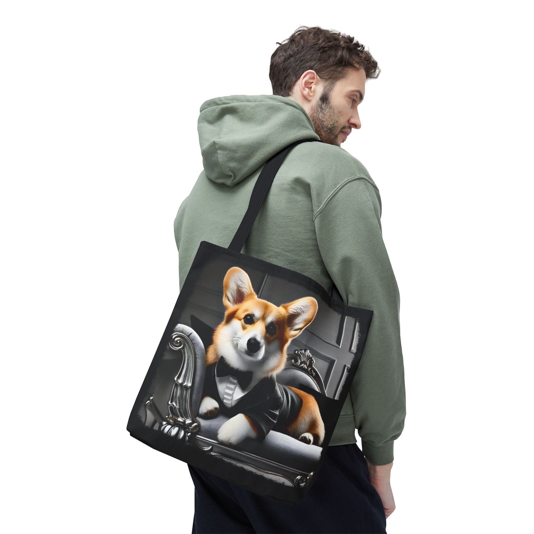Pembroke Welsh Corgi Tote Bag | Tux Luxe Dog Lover Gift