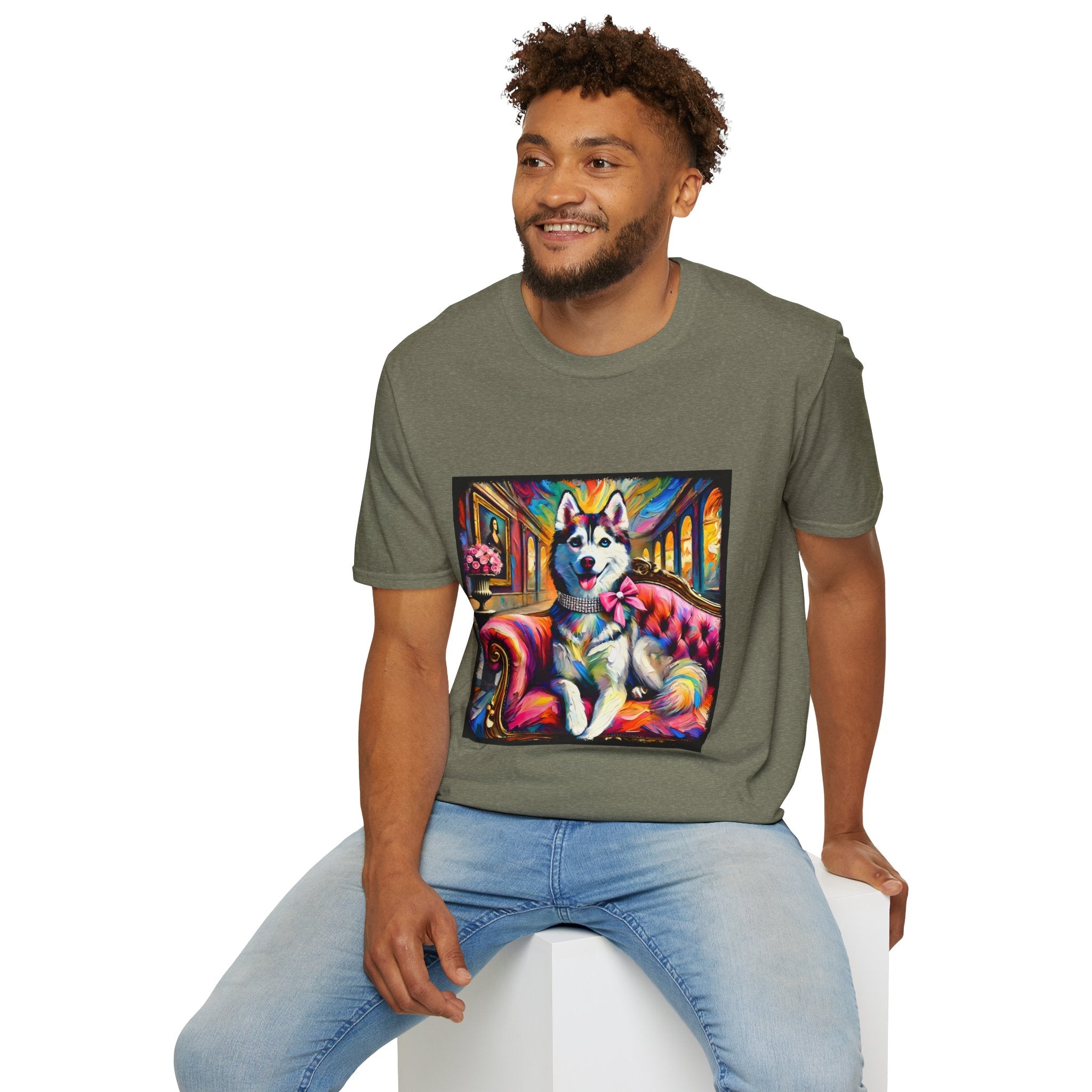 Siberian Husky Pink Princess Classic | Unisex Dog T-Shirt
