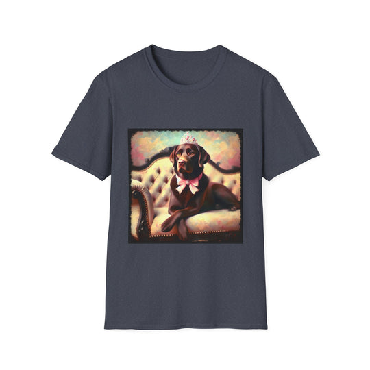 Labrador Retriever Poised Princess Classic design dog lover unisex t-shirt in heather navy