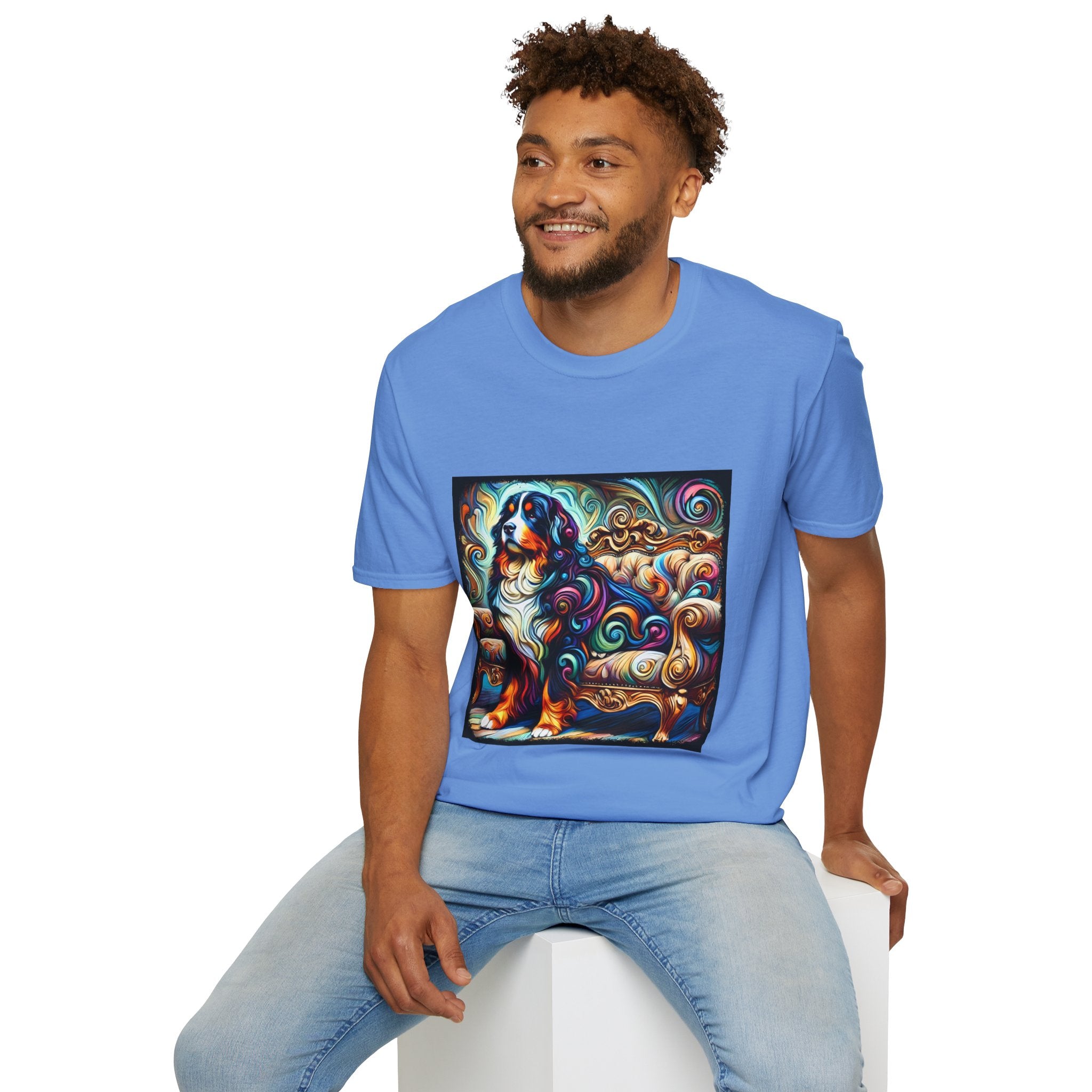 Bernese Mountain Dog Majestic Swirl | Unisex Dog T-Shirt