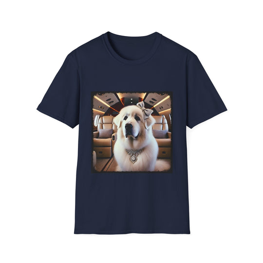 Great Pyrenees Jet Setter design dog lover unisex t-shirt in navy