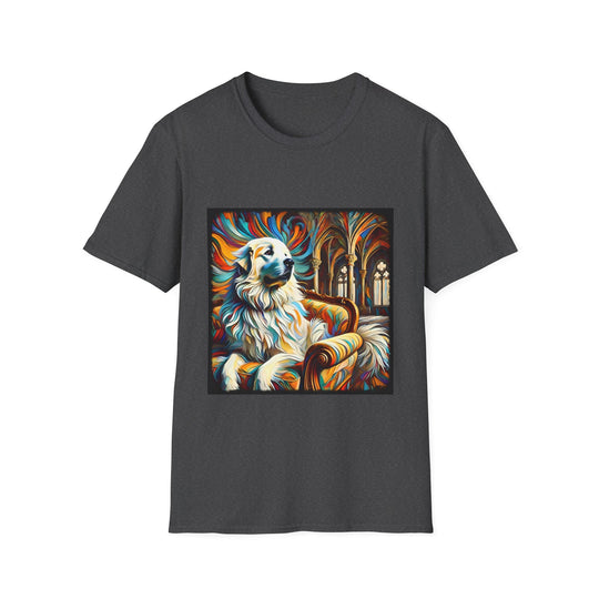 Great Pyrenees Bold Swirl design dog lover unisex t-shirt in dark heather