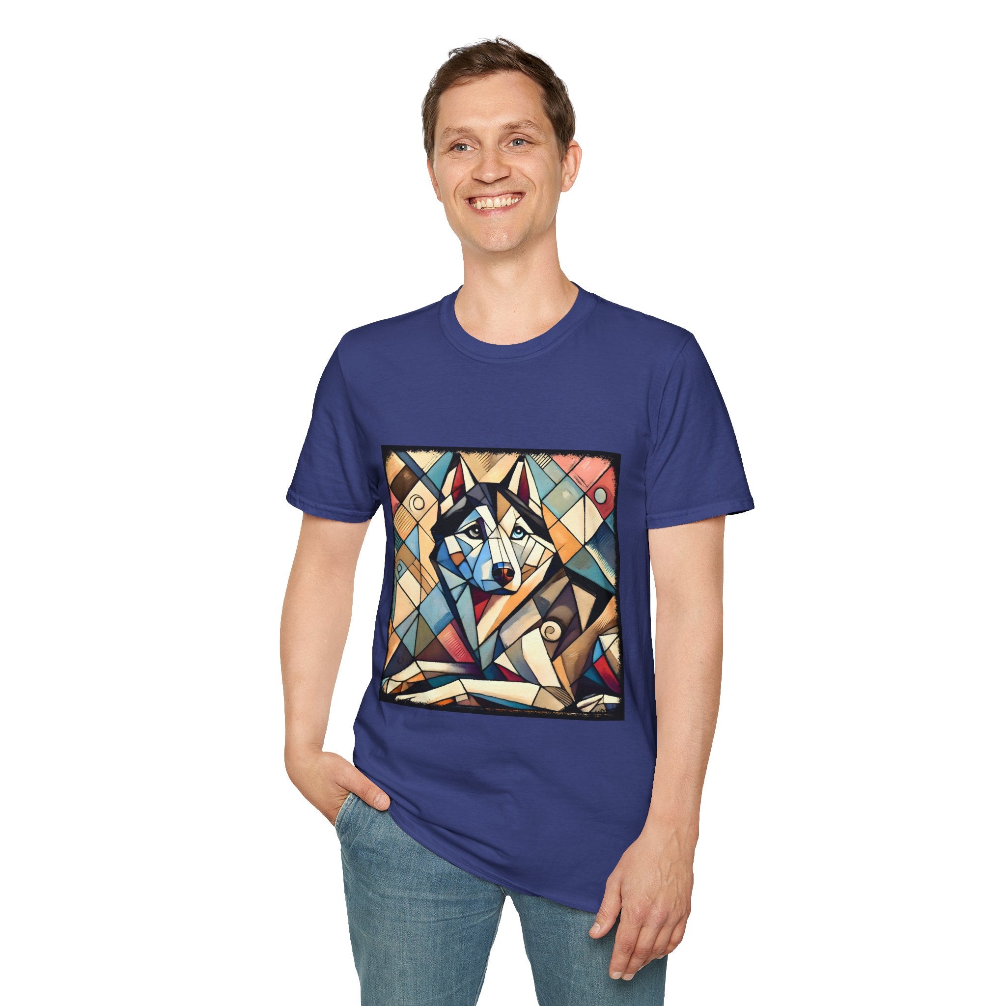 Siberian Husky Glass Geometric | Unisex Dog T-Shirt
