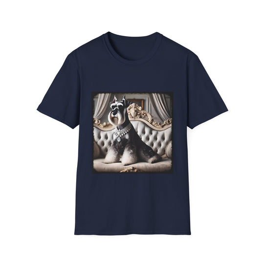 Schnauzer Diamond Diva design dog lover unisex t-shirt in navy