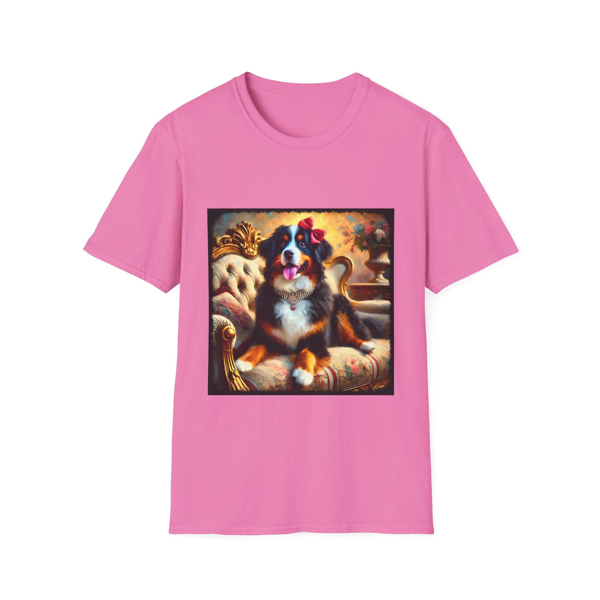Bernese Mountain Dog Diamond Bow Classic| Unisex Dog T-Shirt