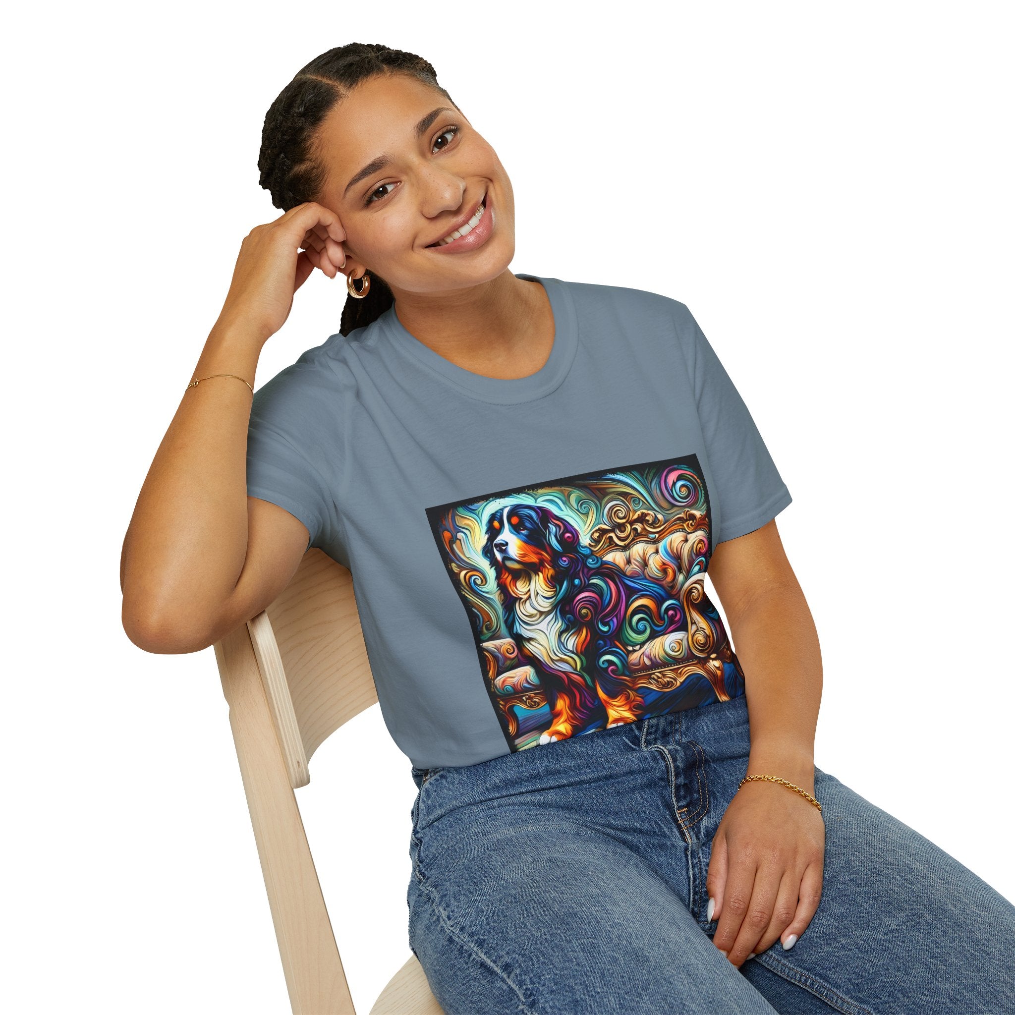 Bernese Mountain Dog Majestic Swirl | Unisex Dog T-Shirt