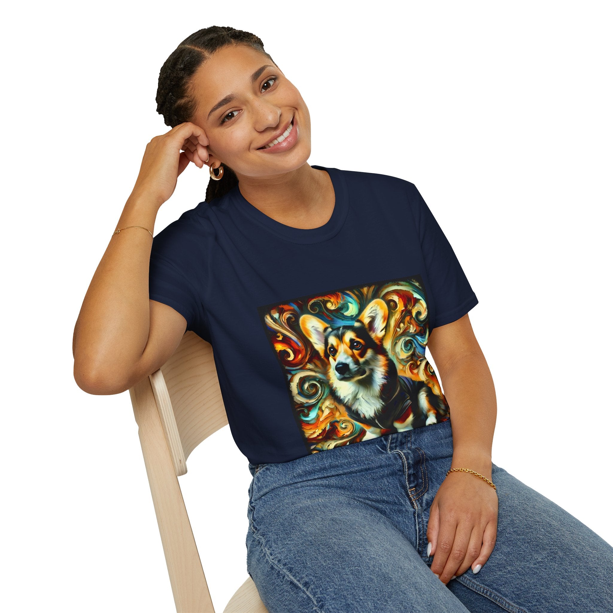 Pembroke Welsh Corgi Urban Bean Swirl | Unisex Dog T-Shirt
