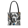 American Pit Bull Terrier Tote Bag | B&W Bold Eyes Dog Lover Gift