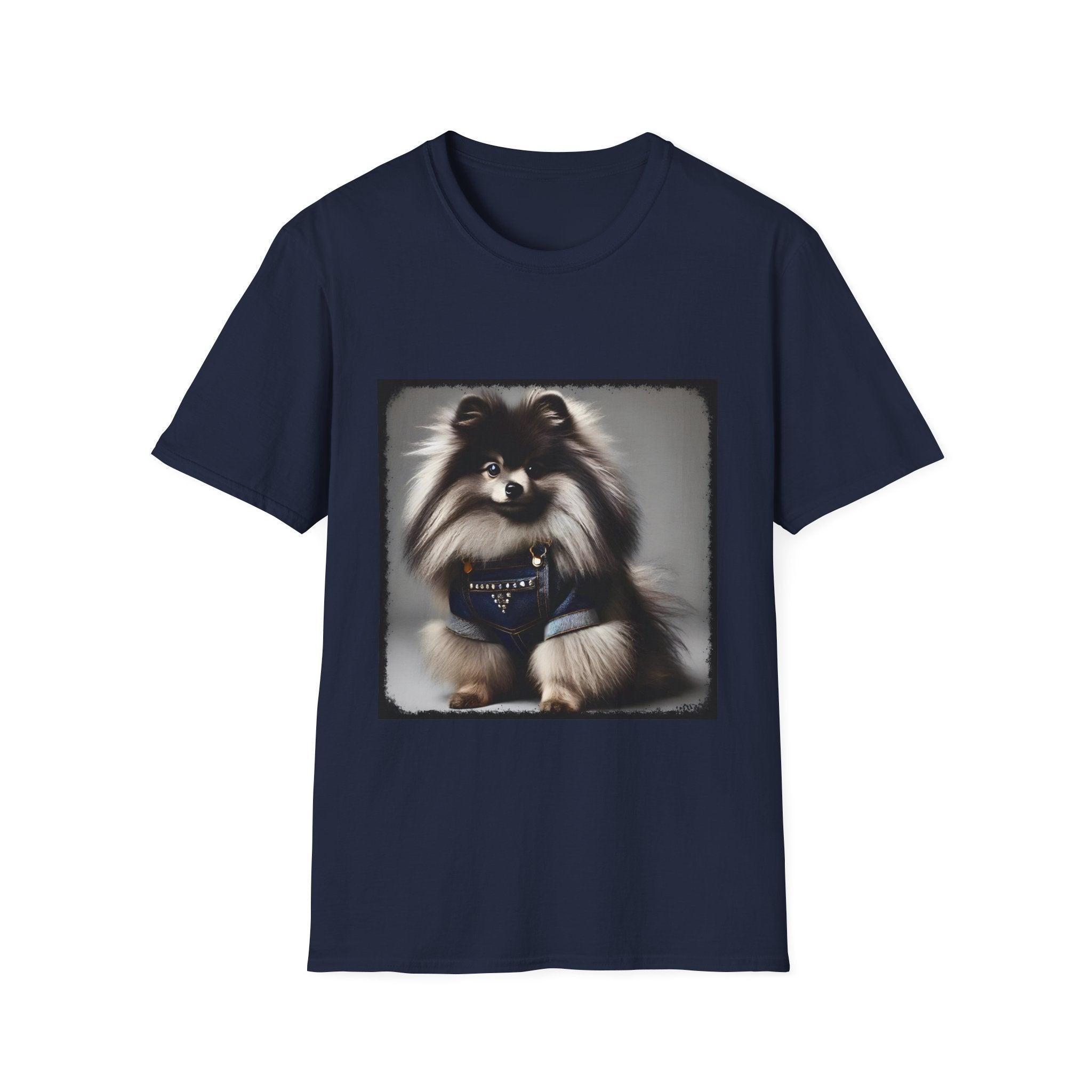 Pomeranian Denim Darling | Unisex Dog T-Shirt