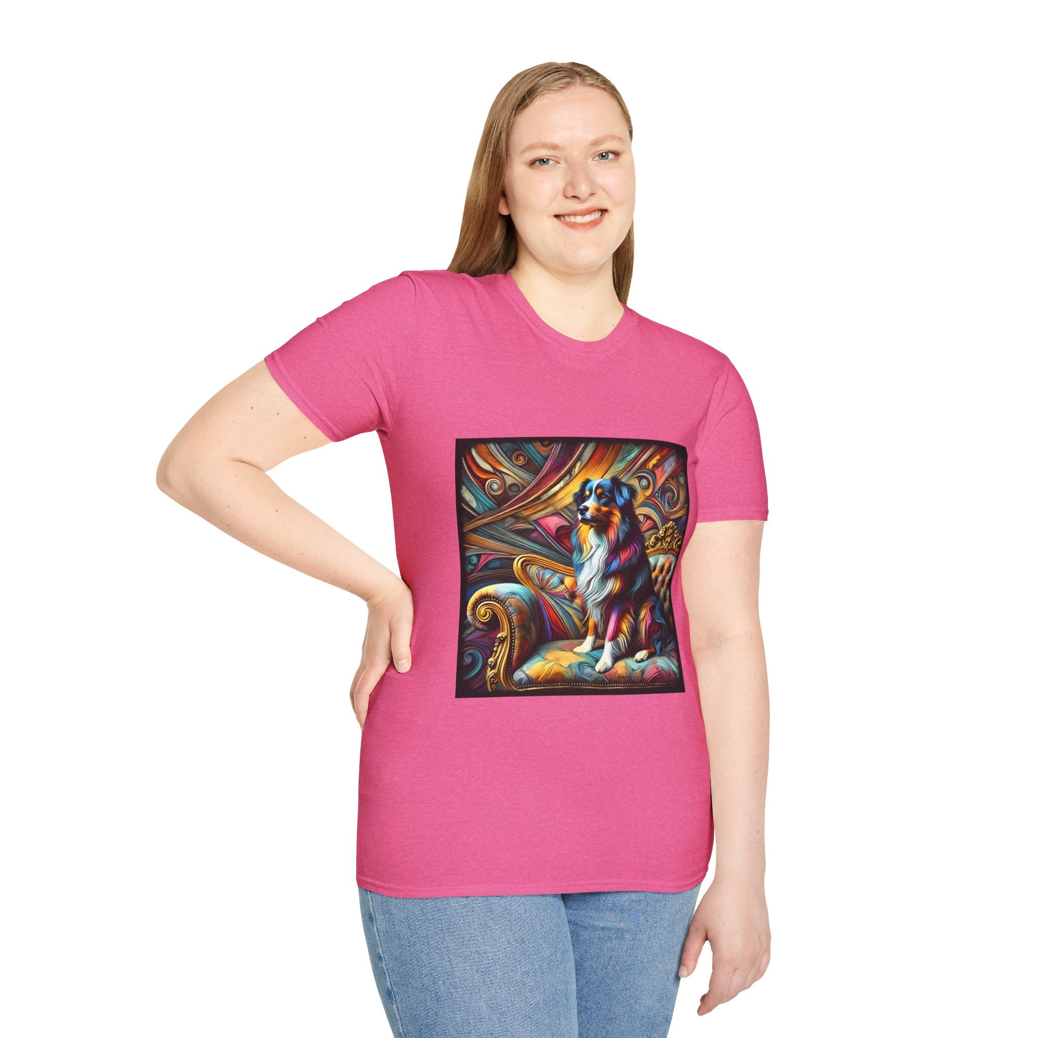 Australian Shepherd Vivd Swirl | Unisex Dog T-Shirt