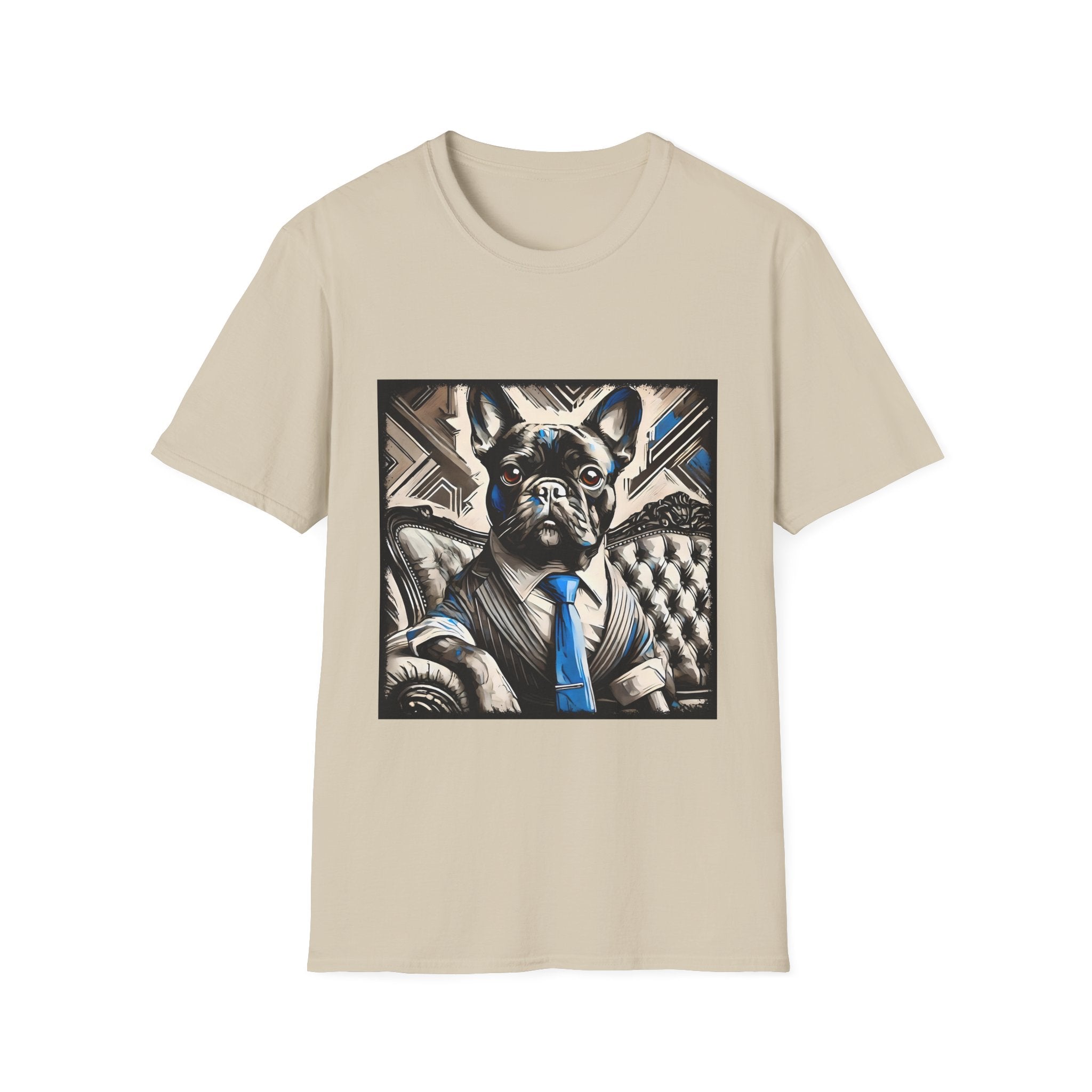 French Bulldog Shirt | B&W Blue Tie Dog Lover Tee