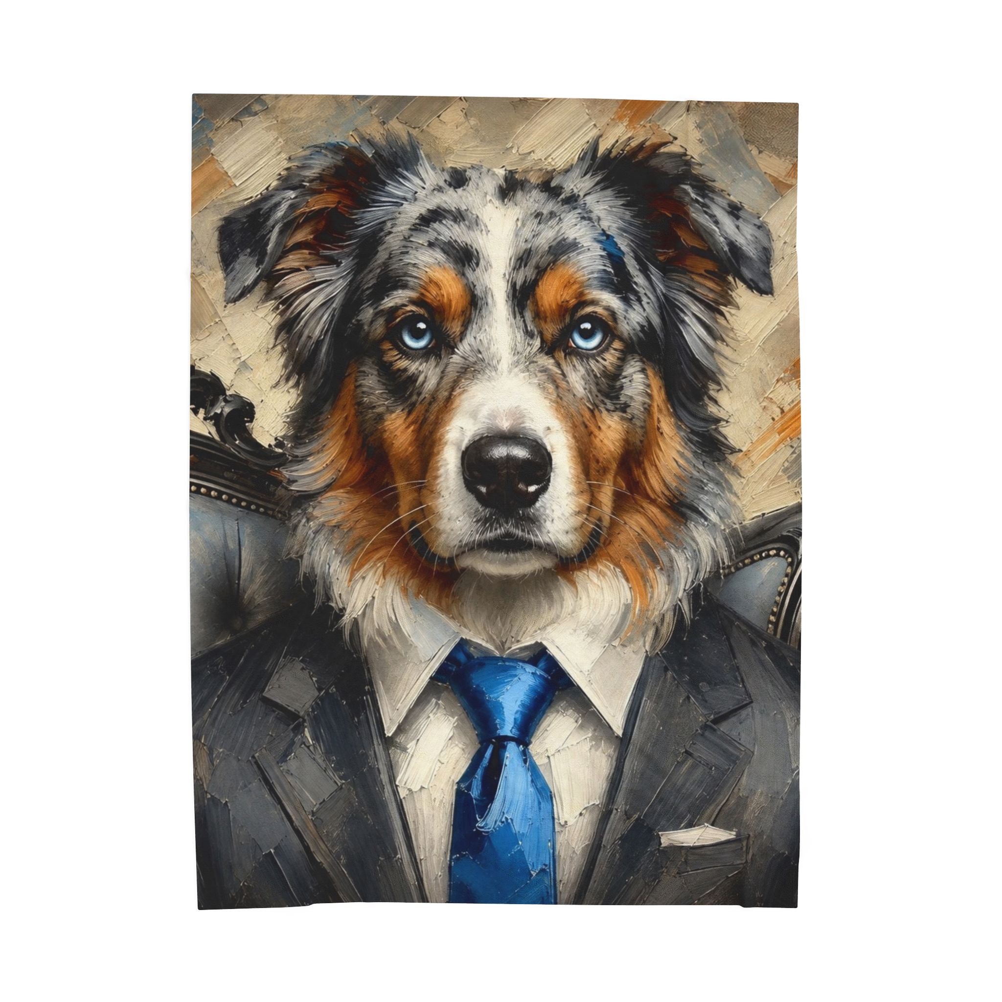 Australian Shepherd Blanket | Blue Tie Classic Dog Lover Gift