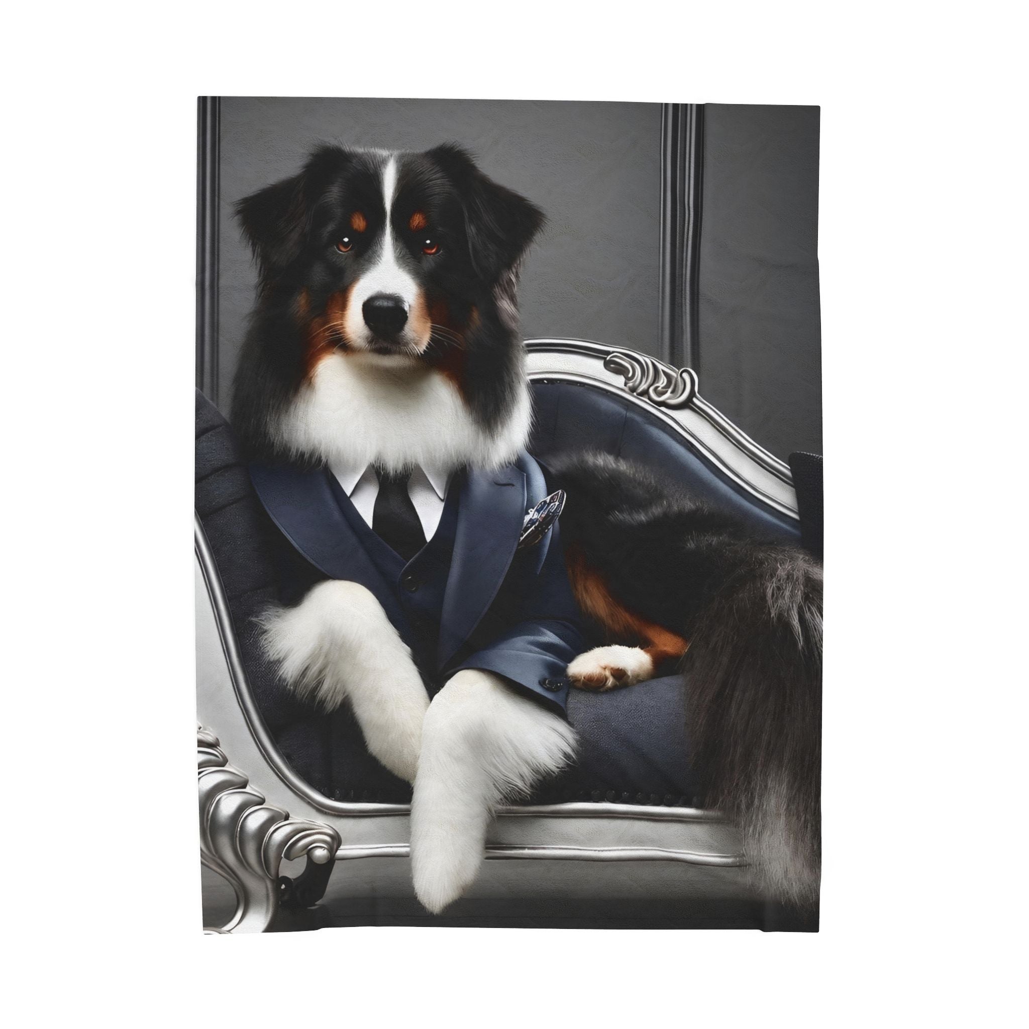 Australian Shepherd Blanket | Debonaire Dude Dog Lover Gift