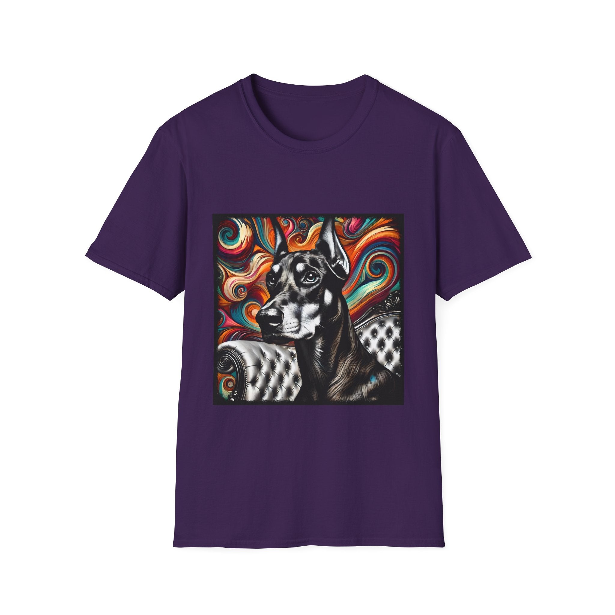 Doberman Pinscher B&W Bold | Unisex Dog T-Shirt