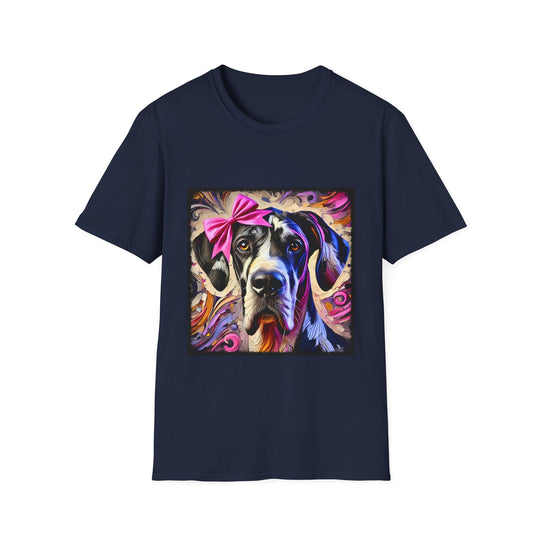 Great Dane Luxe Classic design dog lover unisex t-shirt in navy