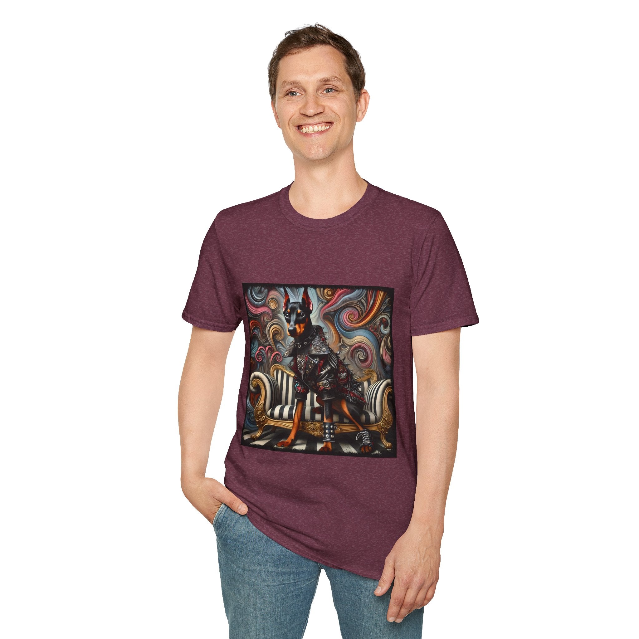 Doberman Pinscher Edgy Rocker | Unisex Dog T-Shirt