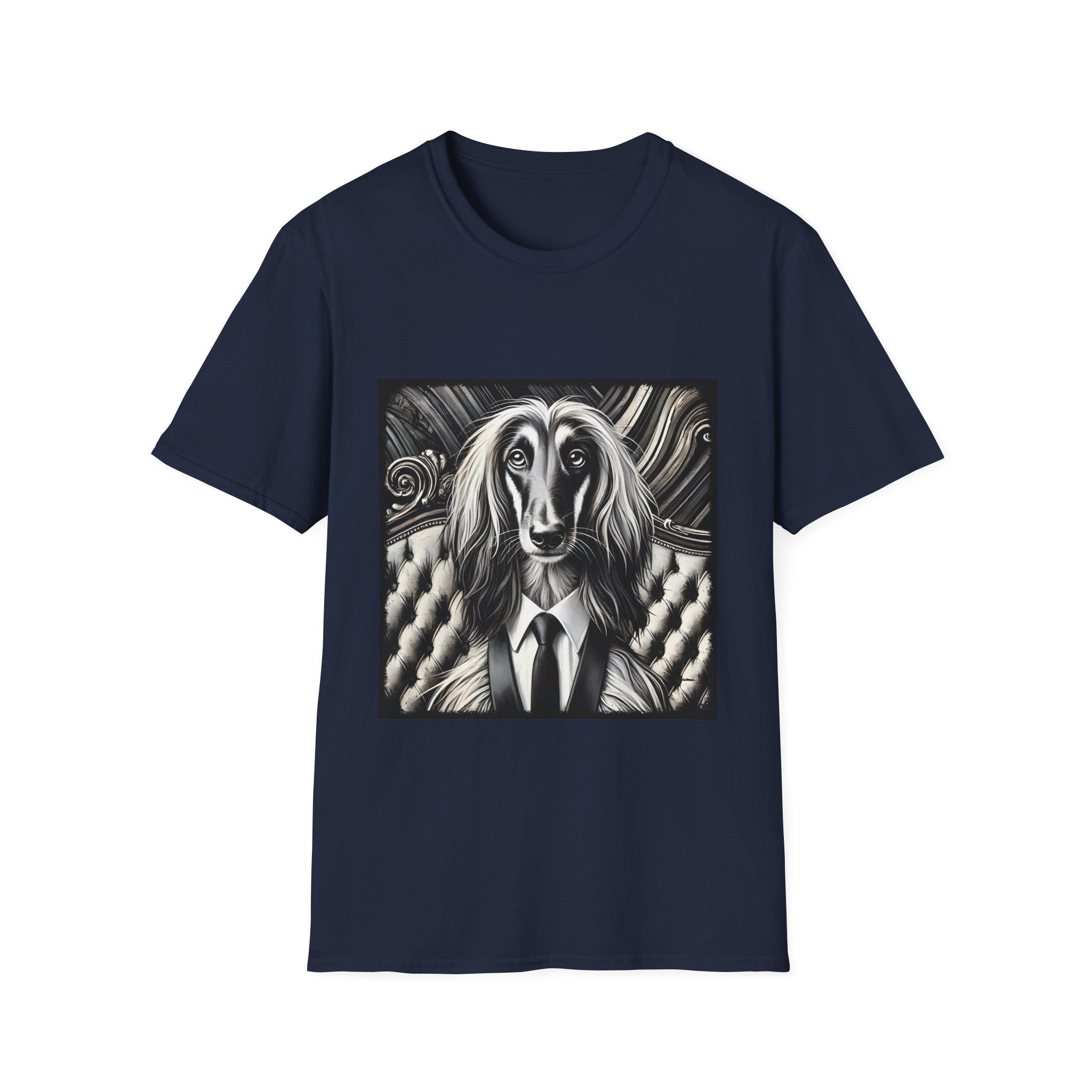 Afghan Hound Shirt | B&W Bold Tie Dog Lover Tee