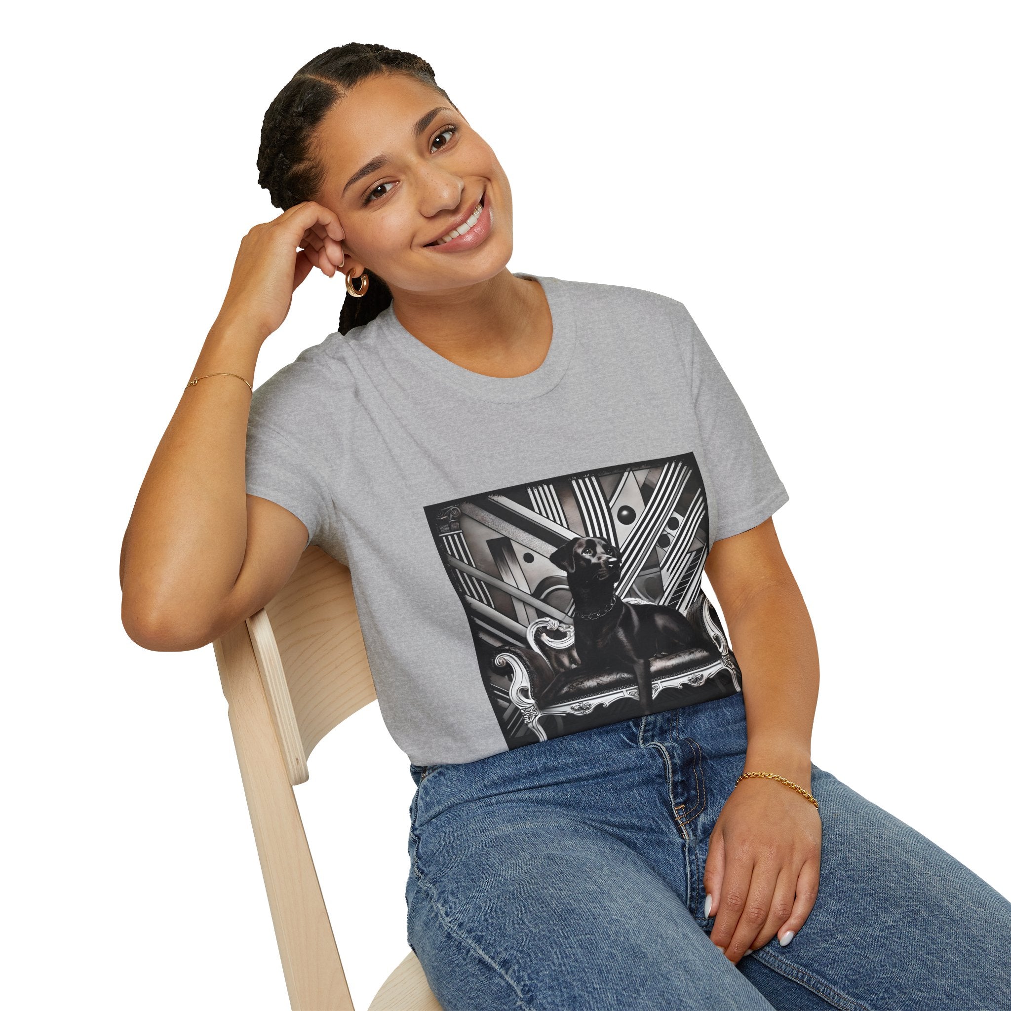 Labrador Retriever B&W Rebel | Unisex Dog T-Shirt