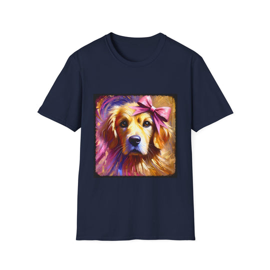 Golden Retriever Radiant Classic design dog lover unisex t-shirt in navy