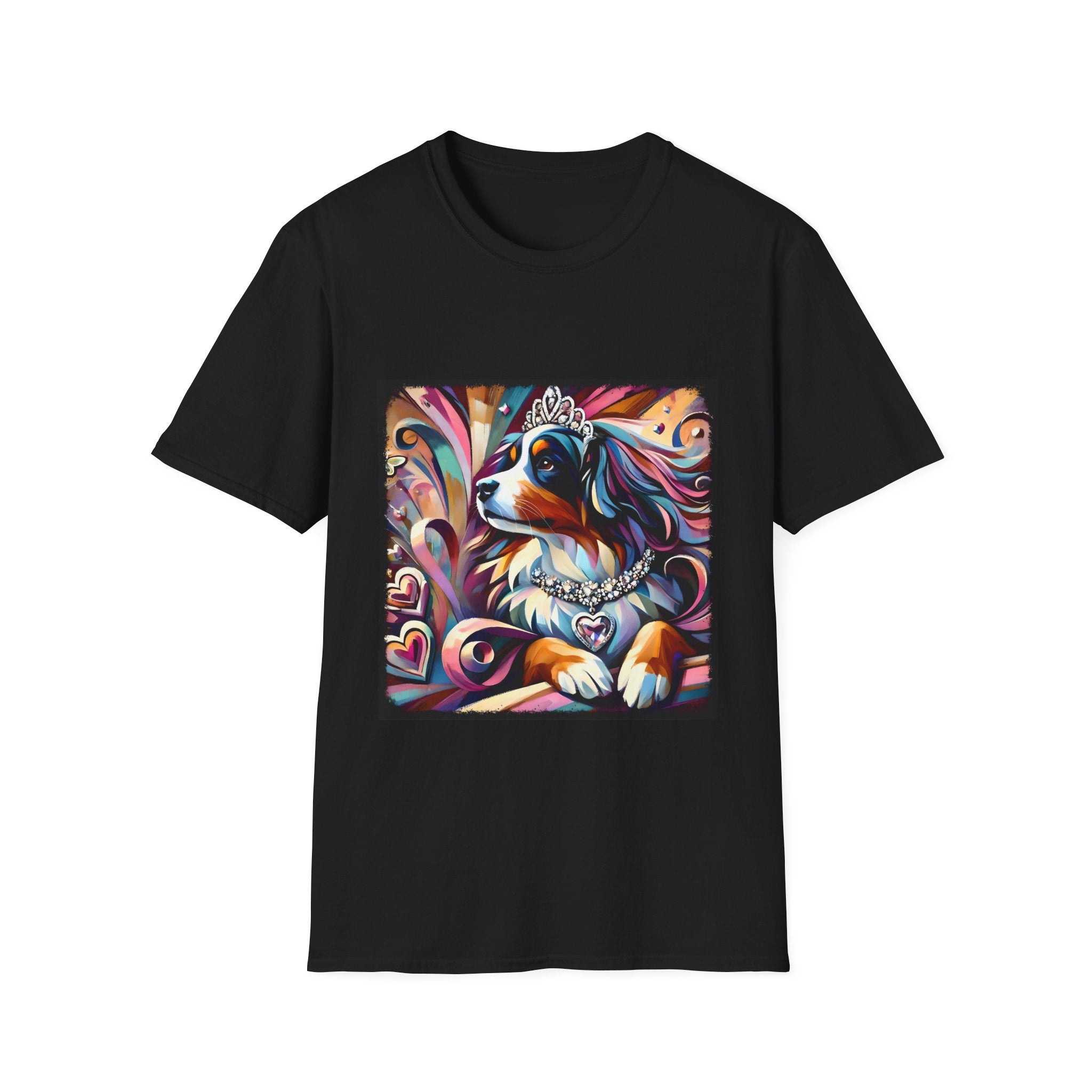 Bernese Mountain Dog Diamond Heart Swirl | Unisex Dog T-Shirt