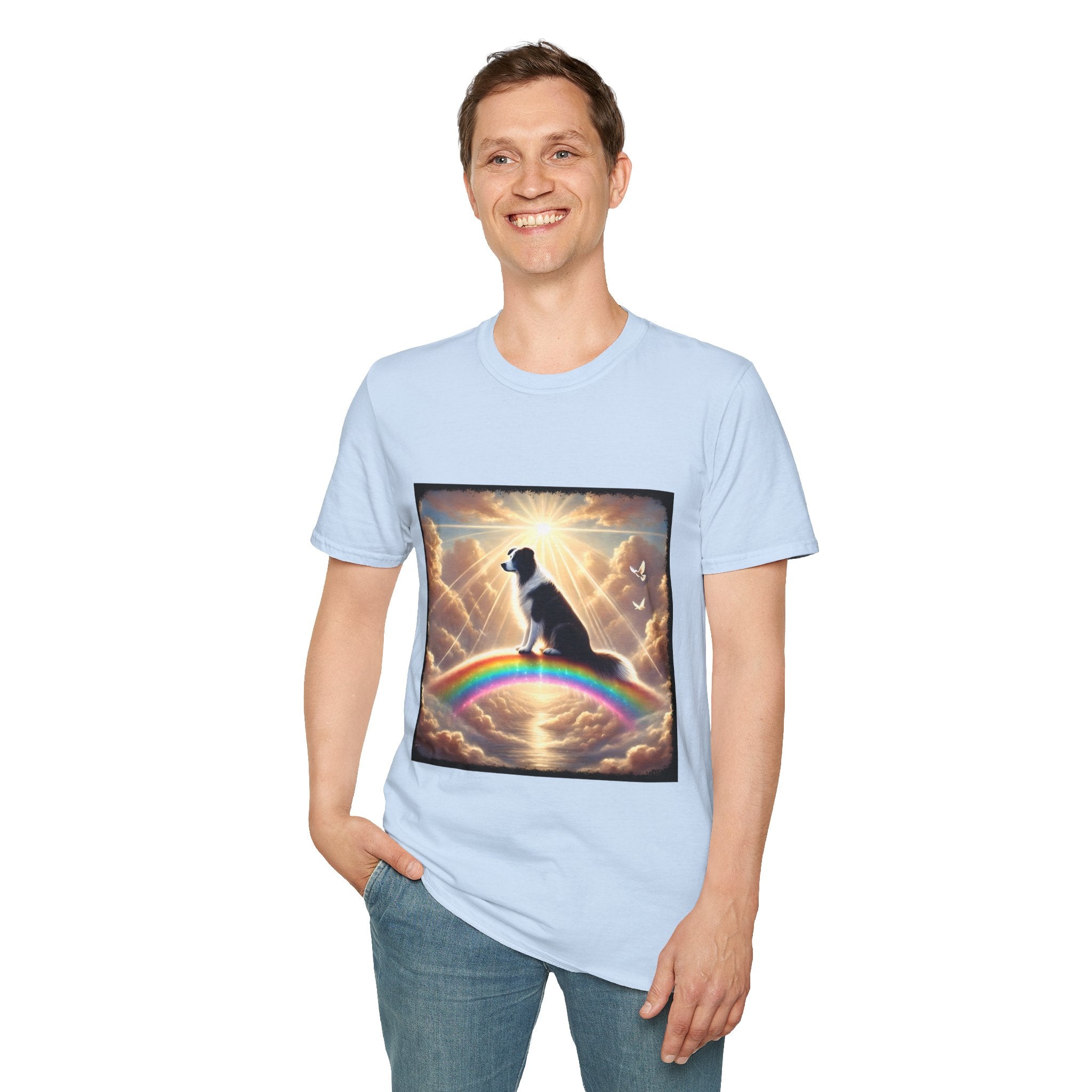 Border Collie Rainbow Bridge | Unisex Dog T-Shirt