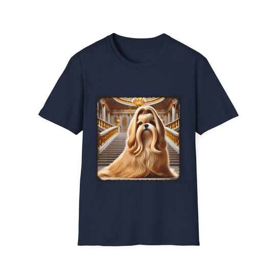 Shih Tzu Billionaire Bark design dog lover unisex t-shirt in navy