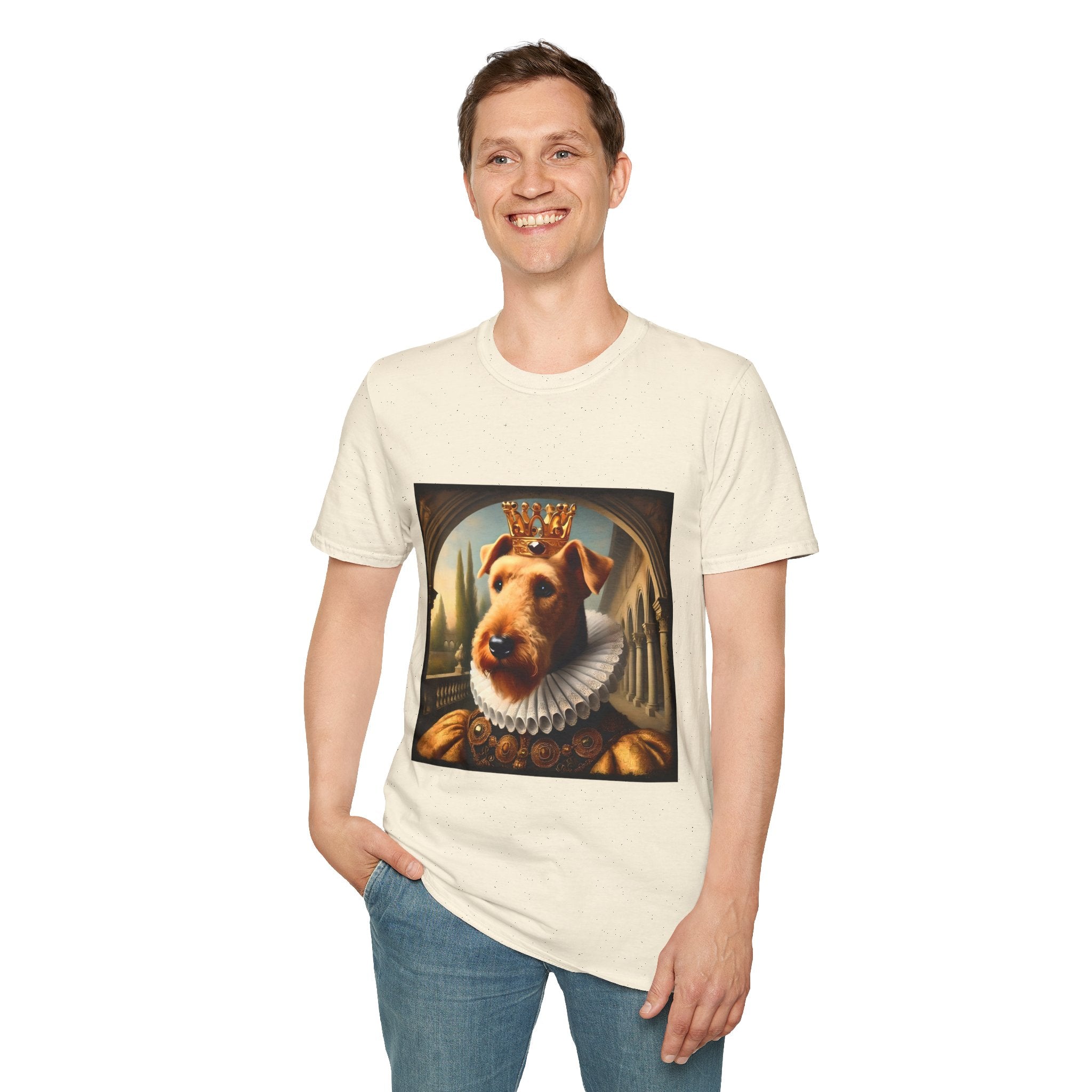 Airedale Terrier Crowned Gent design dog lover unisex t-shirt