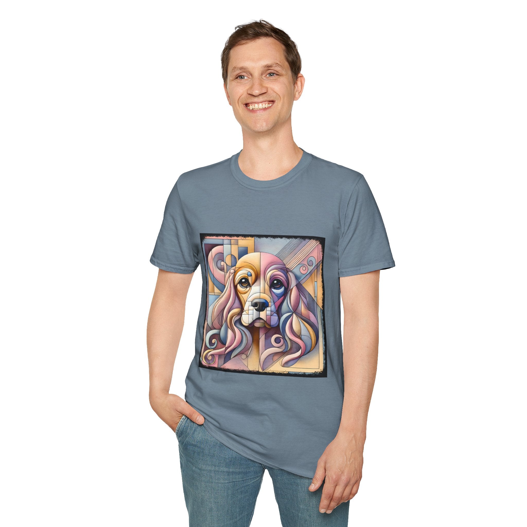Cocker Spaniel Pastel Geometric | Unisex Dog T-Shirt