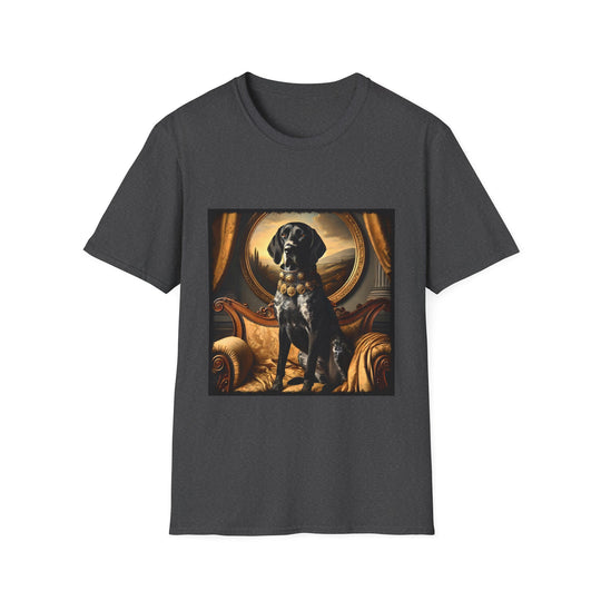 German Shorthaired Pointer Posh Prince design dog lover unisex t-shirt in dark heather