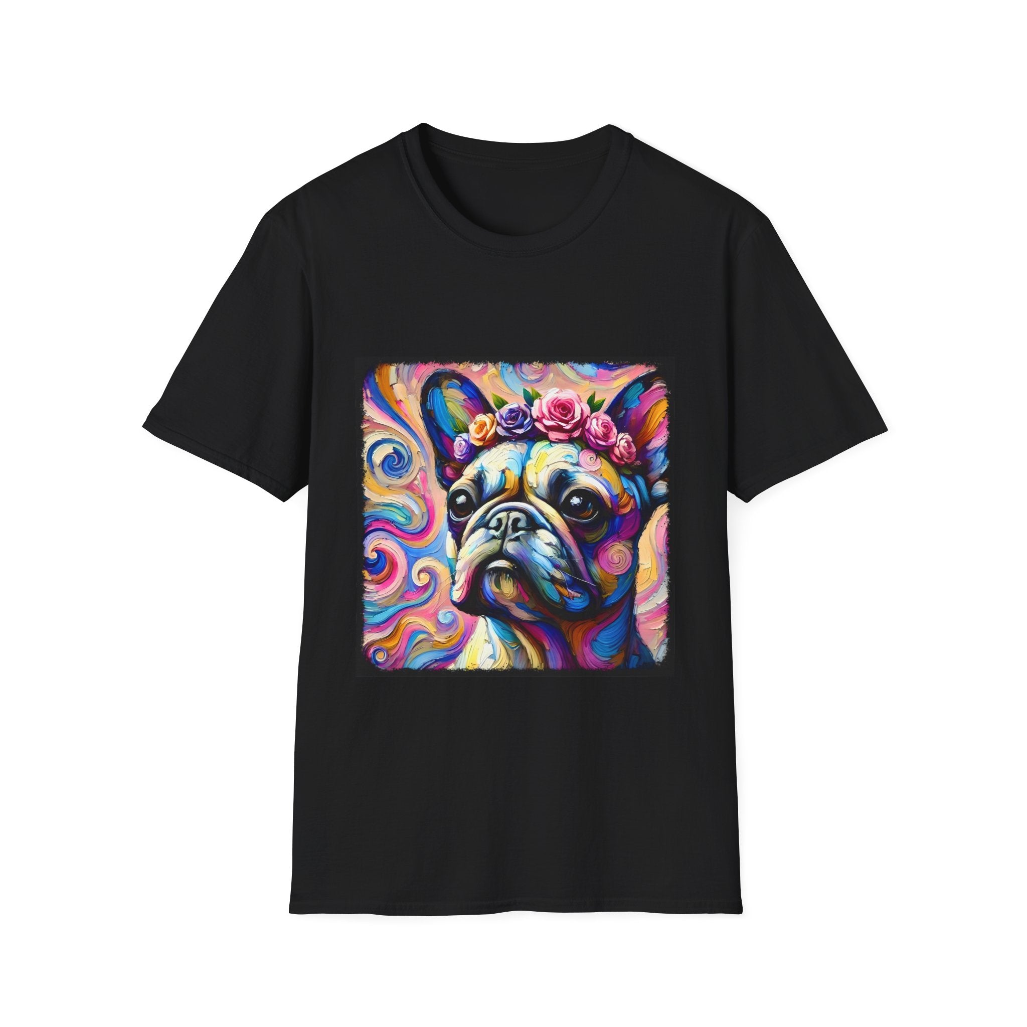 French Bulldog Shirt | Rose Crown Swirl Dog Lover Tee