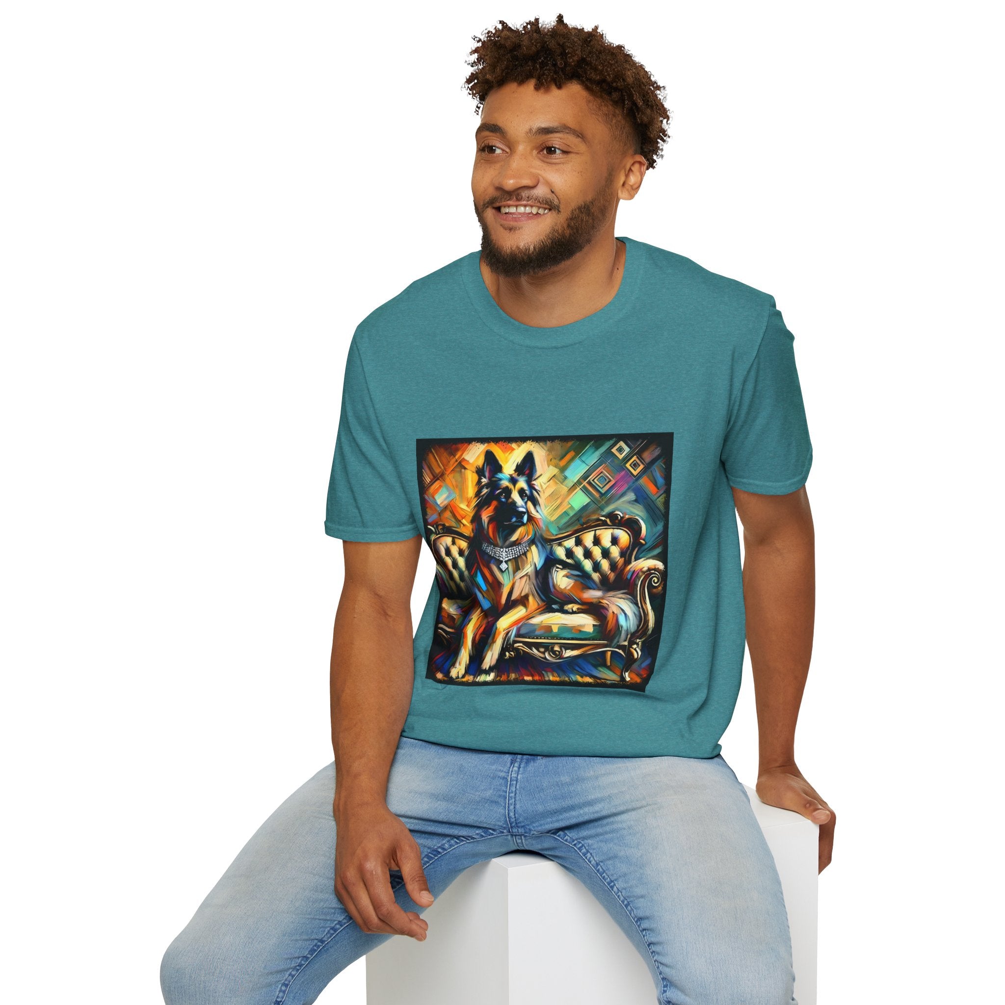 German Shepherd Diamond Multicolor Classic | Unisex Dog T-Shirt