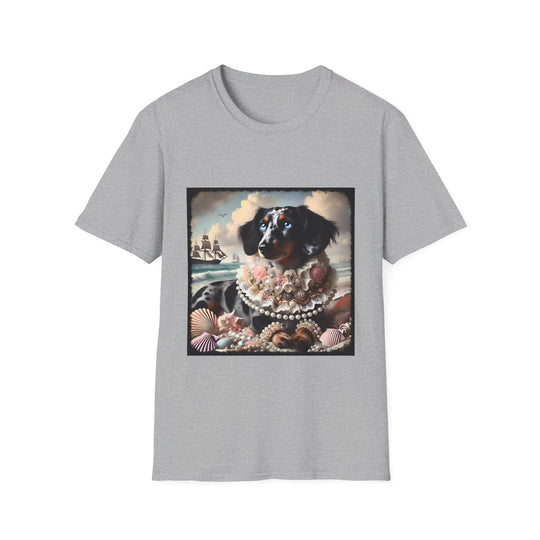 Dachshund Beach Beauty design dog lover unisex t-shirt in sport grey