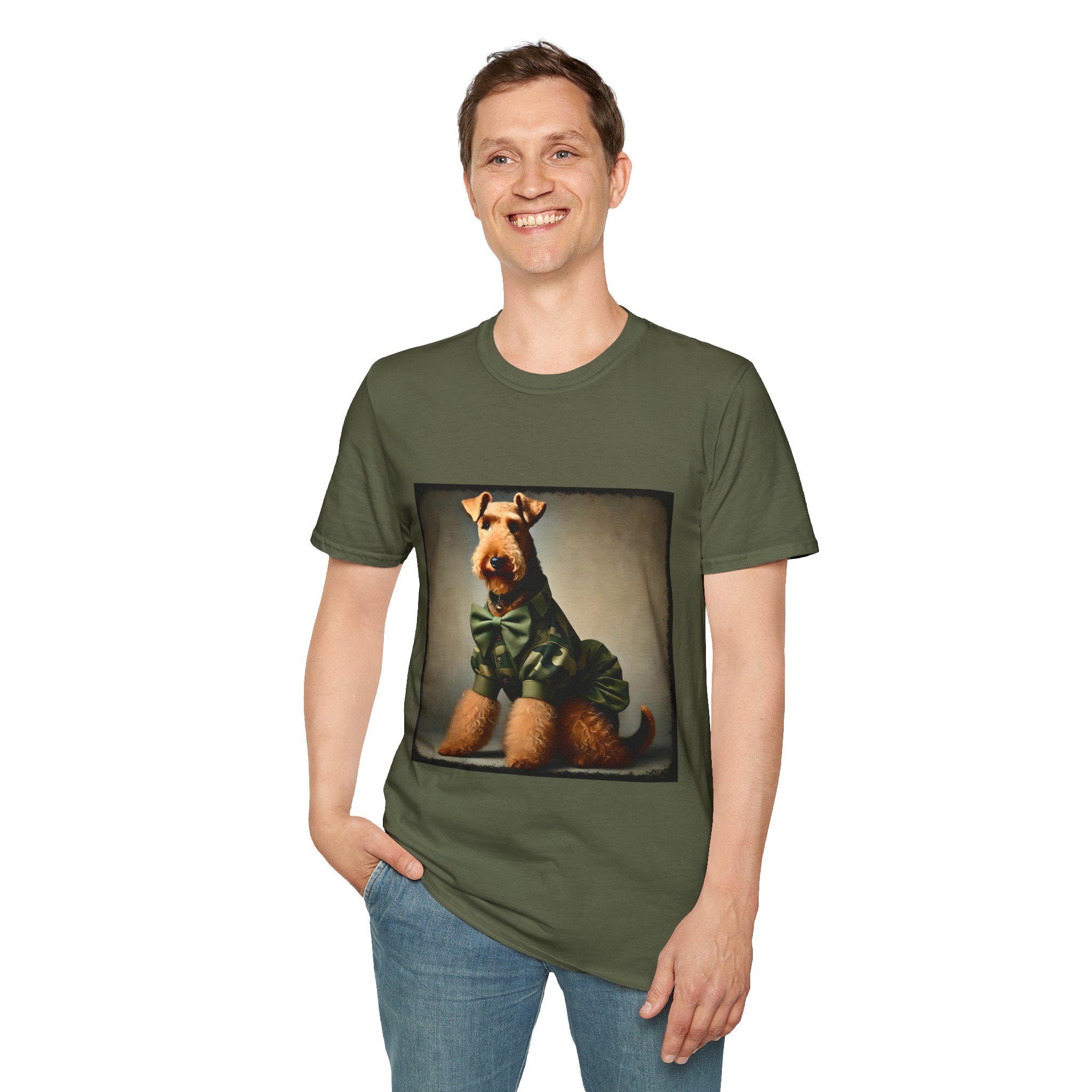 Airedale Terrier Tactical Diva design dog lover unisex t-shirt