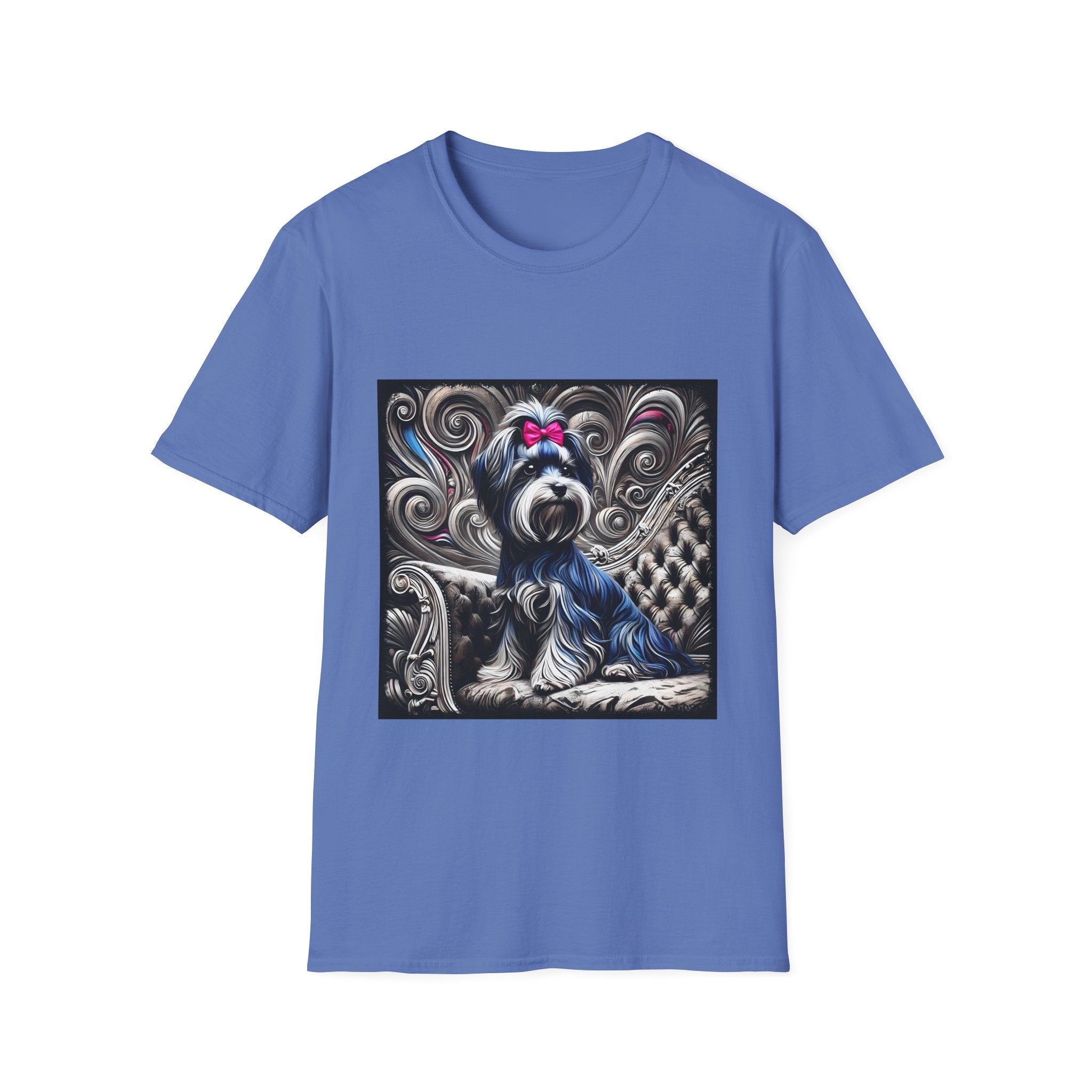 Havanese B&W Pink Bow |  Unisex Dog T-Shirt