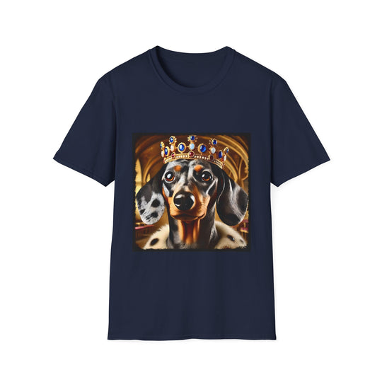 Dachshund Royal Prince design dog lover unisex t-shirt in navy